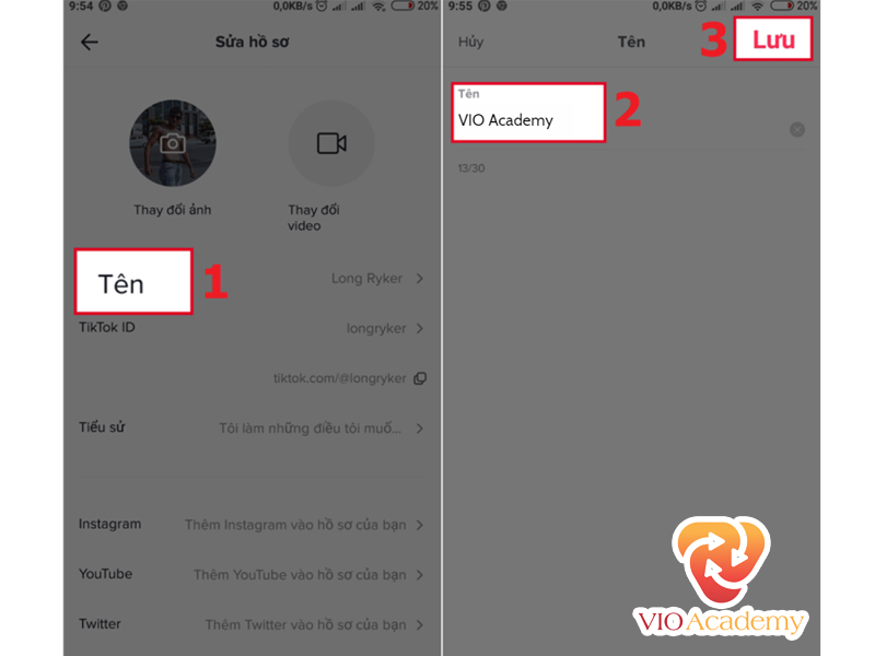 đổi tên trên tiktok