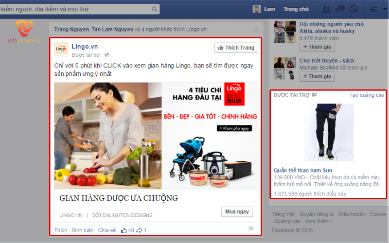 Quảng cáo được tài trợ