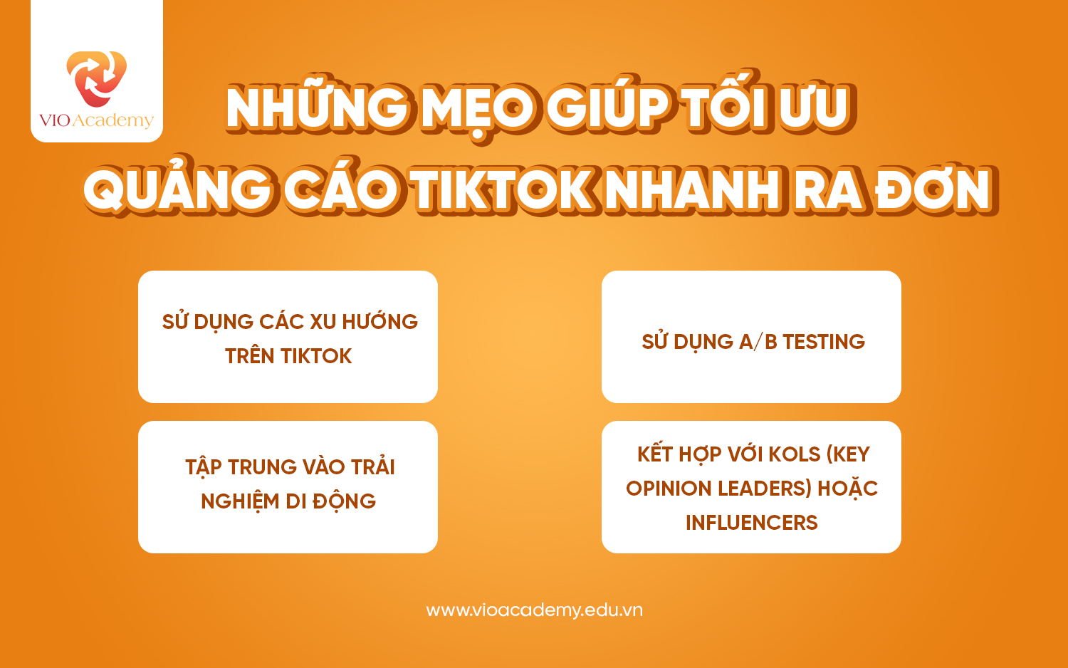 Những mẹo giúp tối ưu quảng cáo TikTok nhanh ra đơn