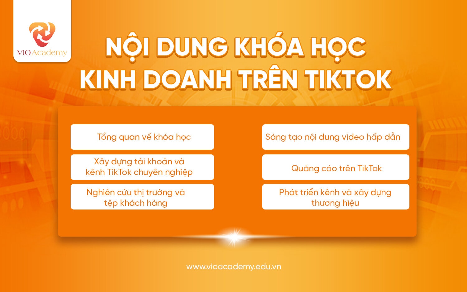 Nội dung khóa học kinh doanh trên TikTok