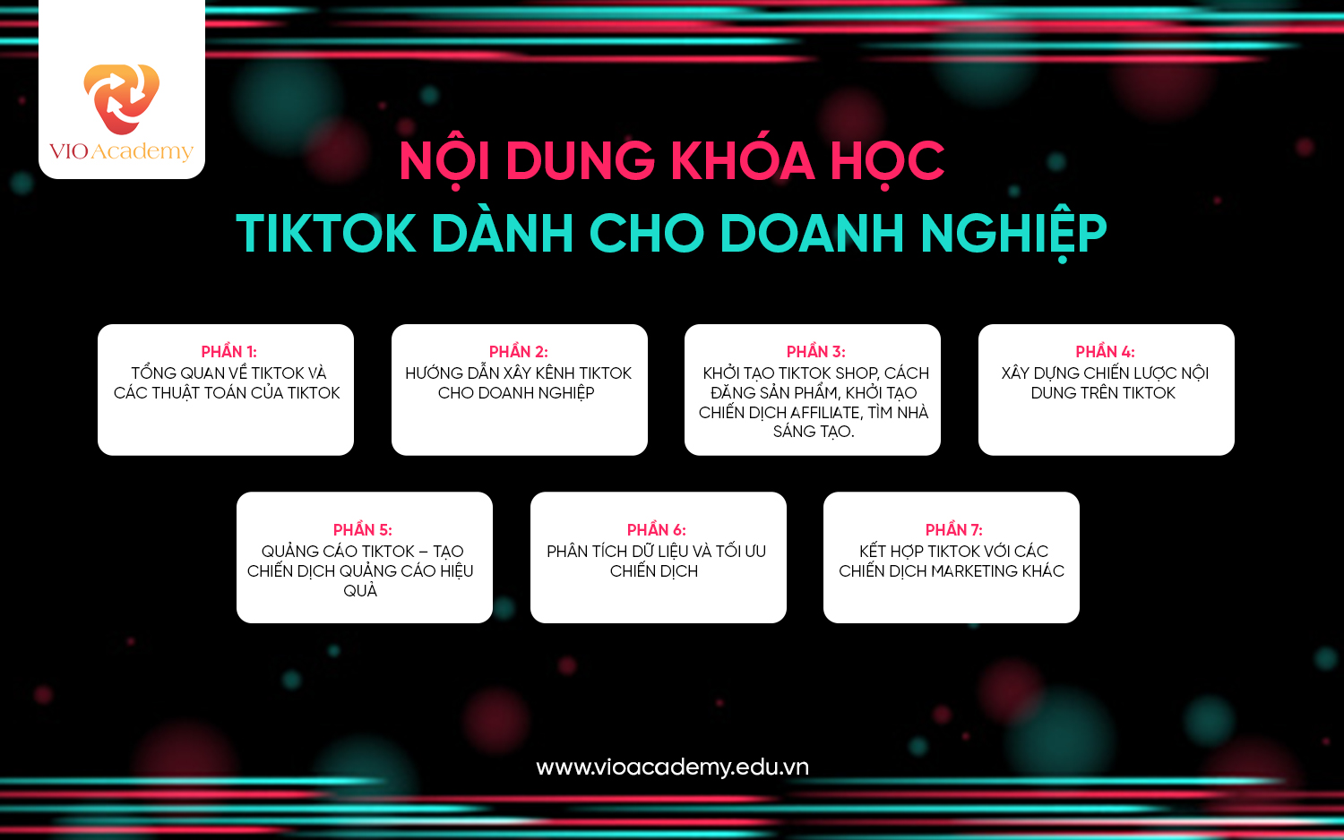 Nội dung khóa học Tiktok dành cho doanh nghiệp