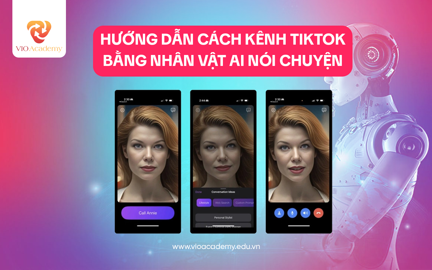 Hướng dẫn cách xây kênh TikTok bằng nhân vật AI nói chuyện