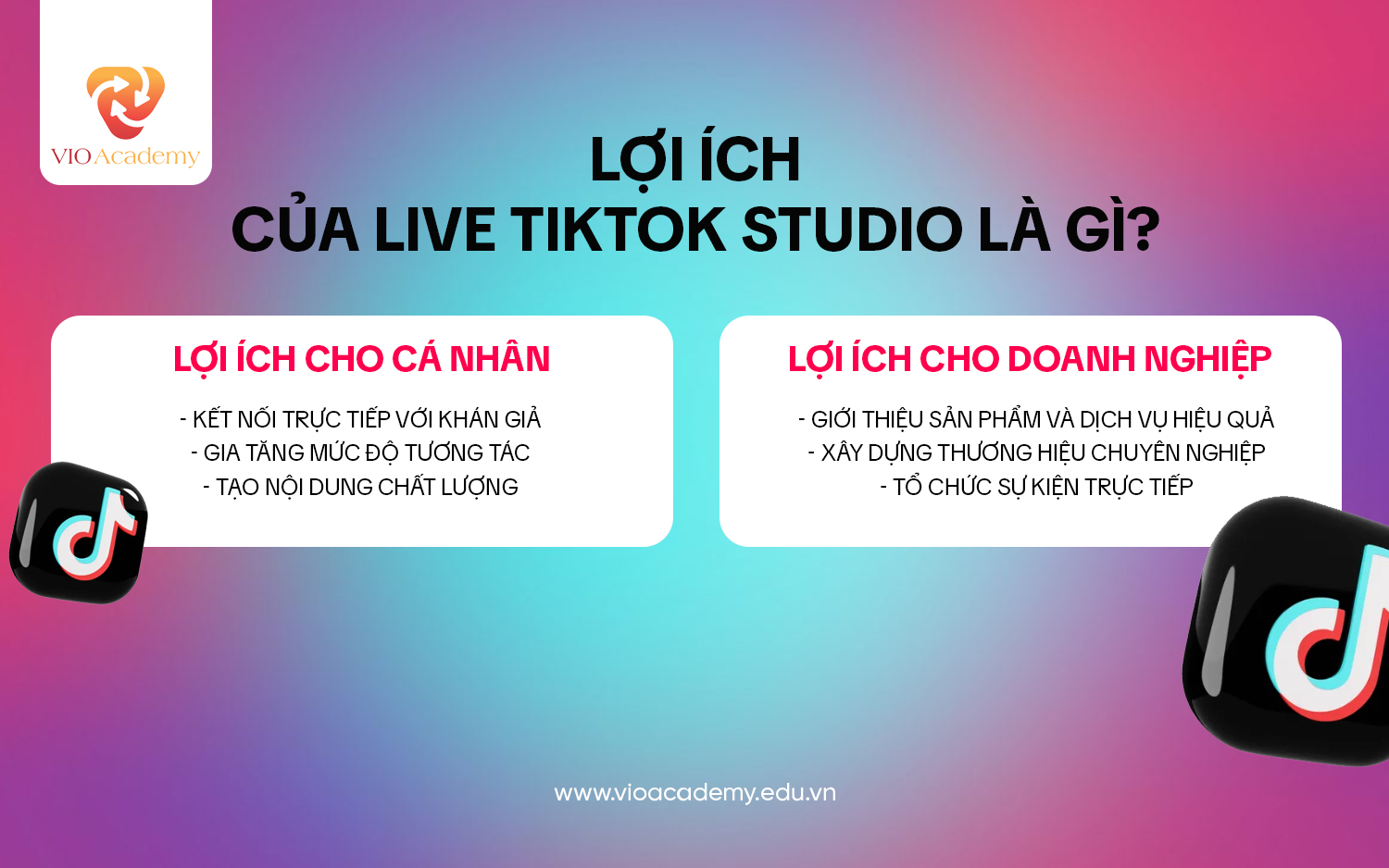 Lợi ích của Live TikTok Studio là gì?