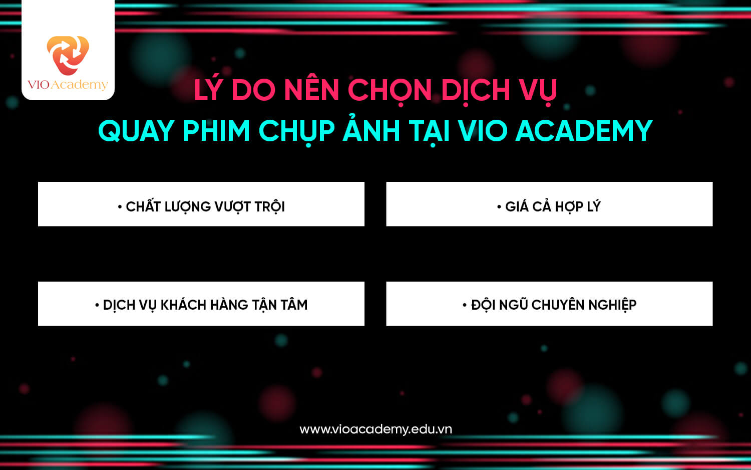 Tại sao bạn nên chọn VIO Academy cho các dịch vụ quay video clip và chụp ảnh của mình? <yoastmark class=